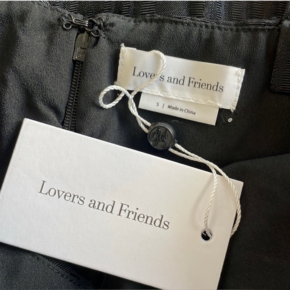 Lovers + Friends Kent Tiered Maxi Black Open Cut-Out Front Dress Small 4-6 NWT - Picture 5 of 11